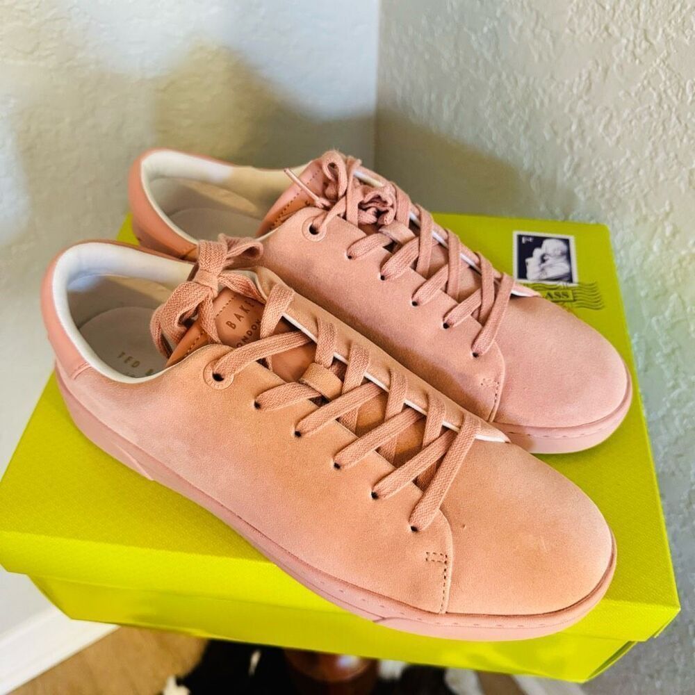 Ted Baker London Aryas Sneaker Leather Tennis Shoe, Size 9.5, Dusty Pink, NWT - Picture 15 of 16